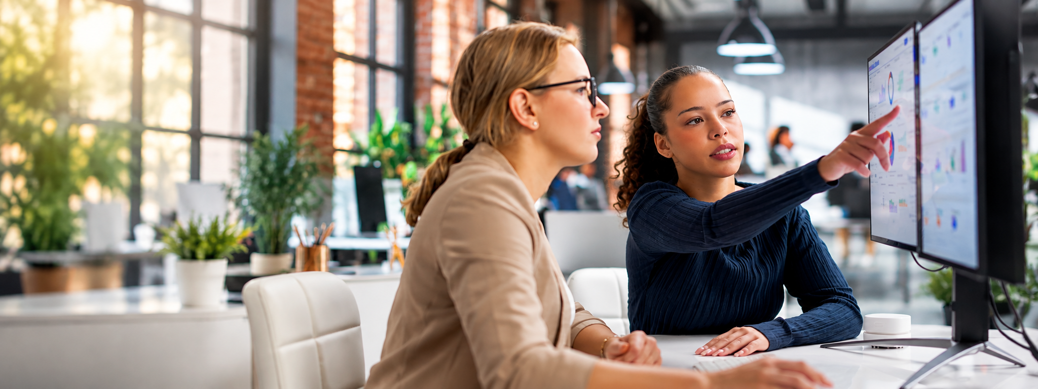 Tax professionals working together in a modern office